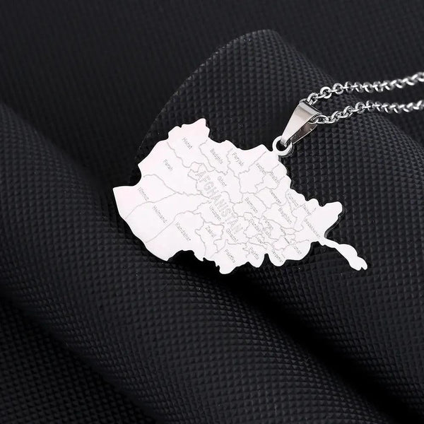 Afghanistan Map Necklace