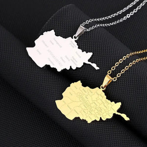 Afghanistan Map Necklace