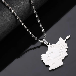 Afghanistan Map Necklace