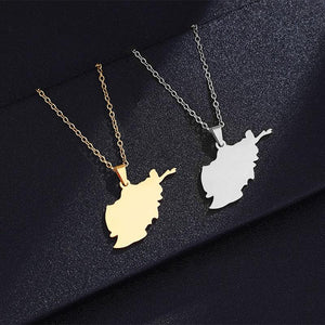 Afghanistan Map Necklace