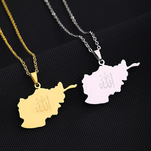 Afghanistan Map Necklace