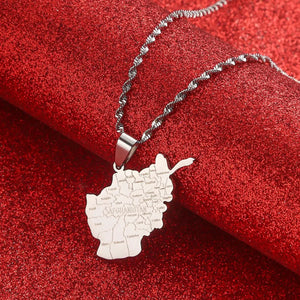 Afghanistan Map Necklace