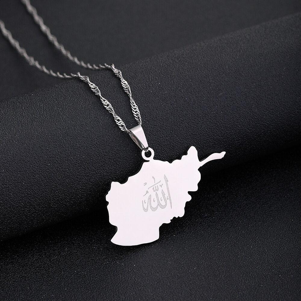 Afghanistan Map Necklace