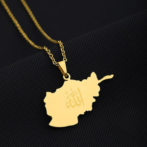 Afghanistan Map Necklace