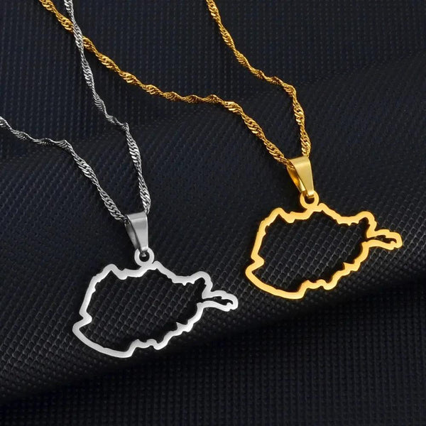 Afghanistan Map Necklace