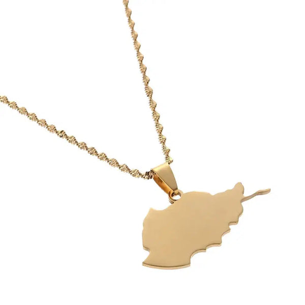 Afghanistan Map Necklace