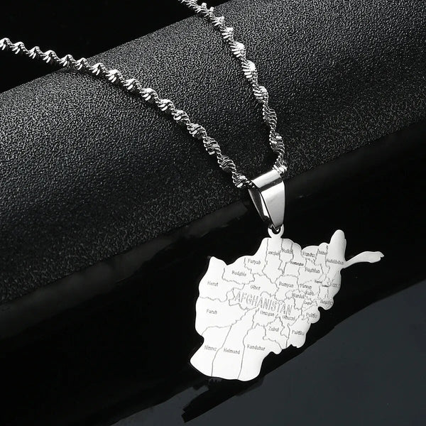 Afghanistan Map Necklace