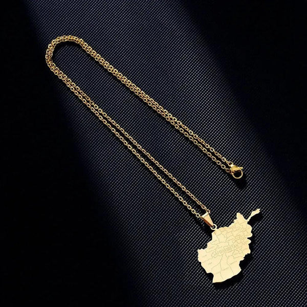Afghanistan Map Necklace