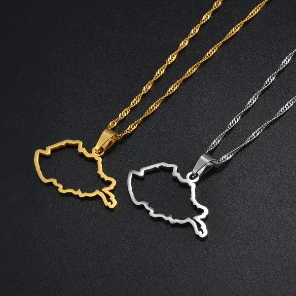 Afghanistan Map Necklace