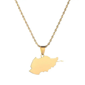 Afghanistan Map Necklace