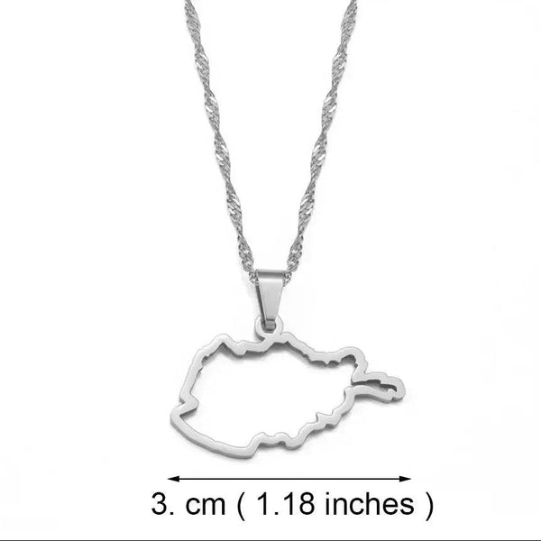 Afghanistan Map Necklace