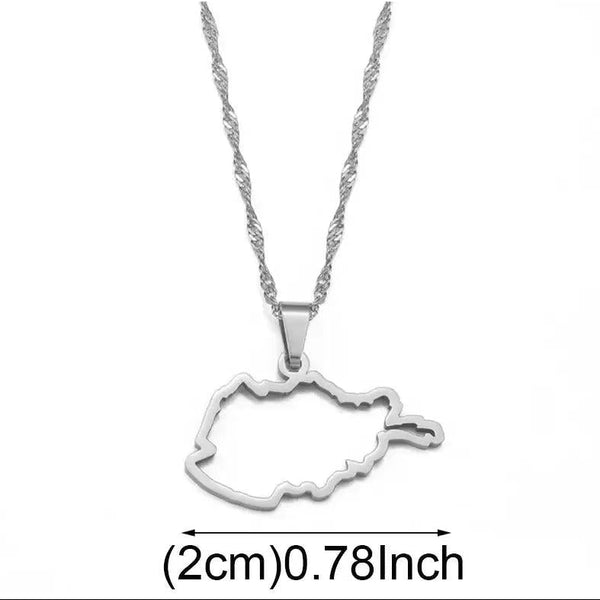 Afghanistan Map Necklace