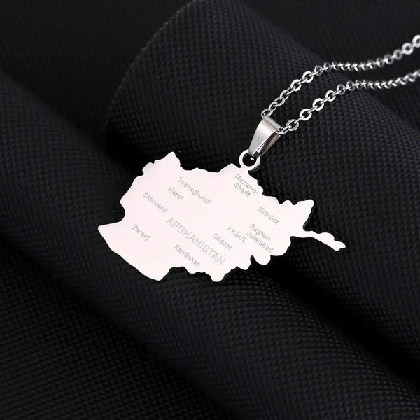 Afghanistan Map Necklace
