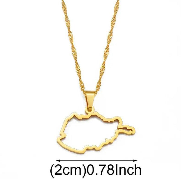 Afghanistan Map Necklace