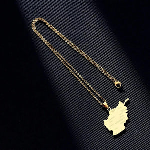 Afghanistan Map Necklace