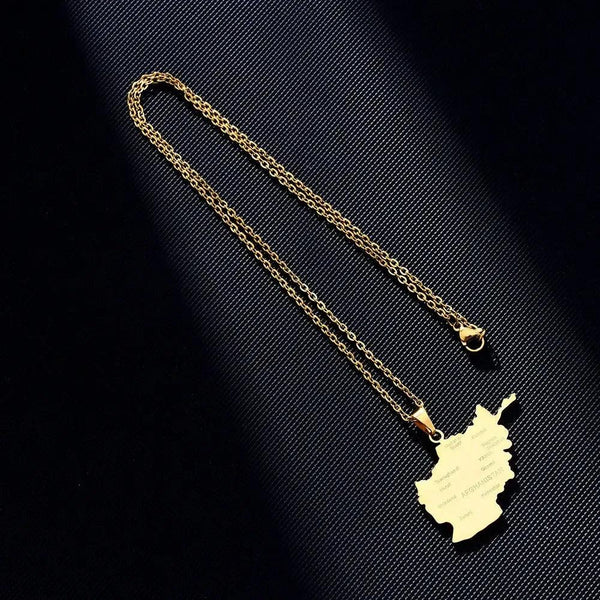 Afghanistan Map Necklace