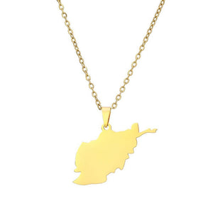 Afghanistan Map Necklace