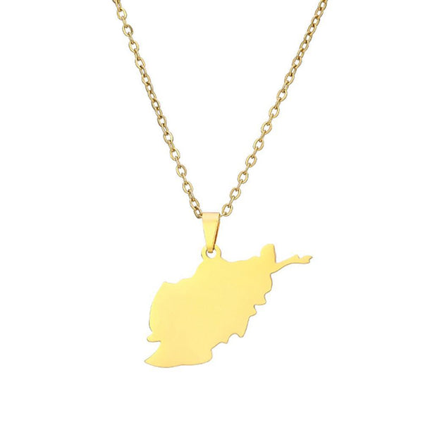 Afghanistan Map Necklace
