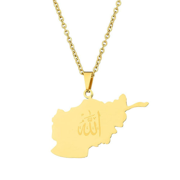 Afghanistan Map Necklace