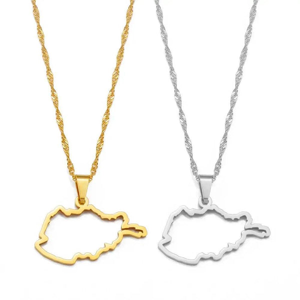 Afghanistan Map Necklace
