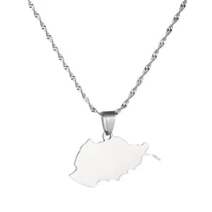 Afghanistan Map Necklace