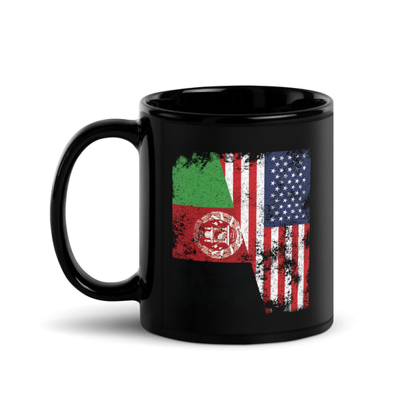 Afghanistan USA Flag - Half American Mug