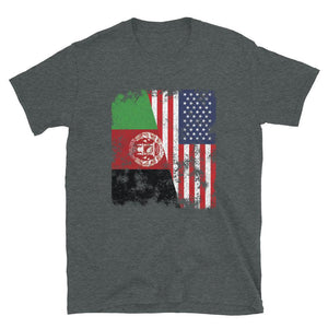 Afghanistan USA Flag - Half American T-Shirt