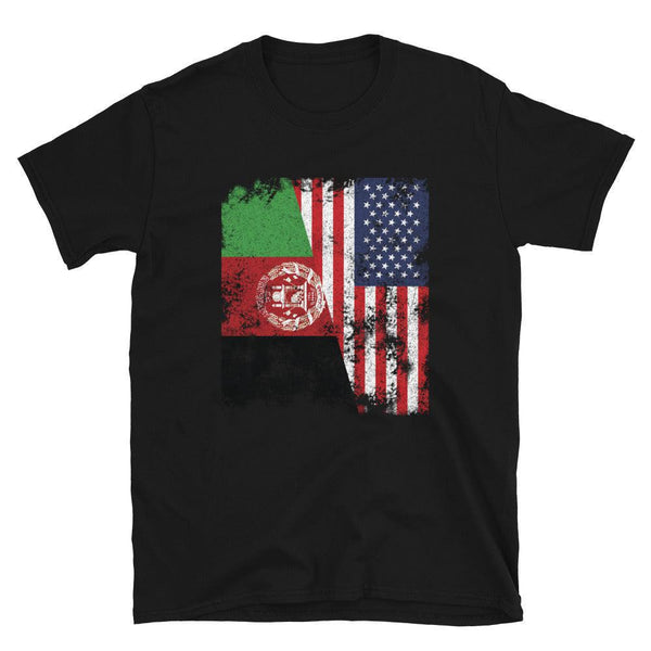 Afghanistan USA Flag - Half American T-Shirt