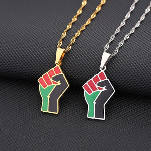 Africa Black Lives Matter Fist Necklace