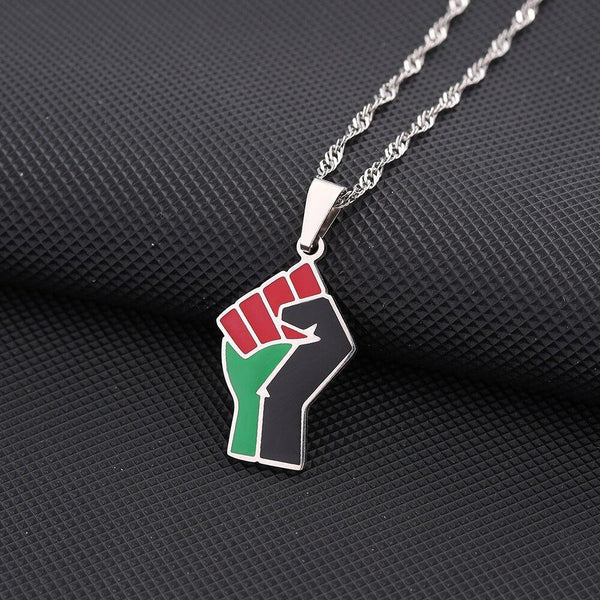 Africa Black Lives Matter Fist Necklace