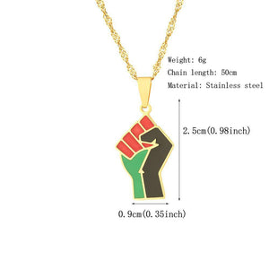 Africa Black Lives Matter Fist Necklace