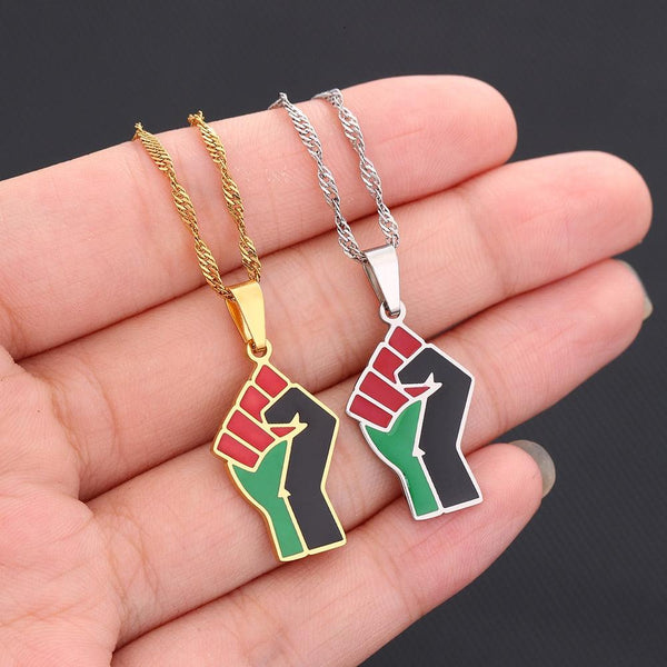 Africa Black Lives Matter Fist Necklace