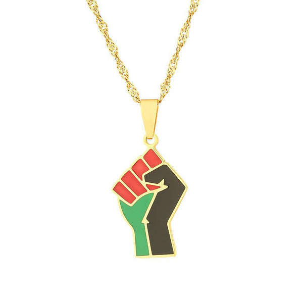 Africa Black Lives Matter Fist Necklace