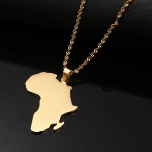 Africa Black Lives Matter Map Necklace