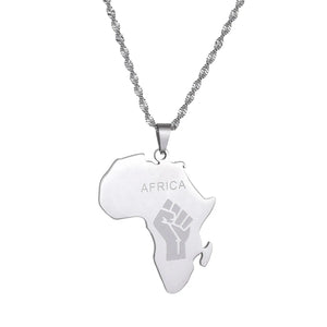 Africa Black Lives Matter Map Necklace