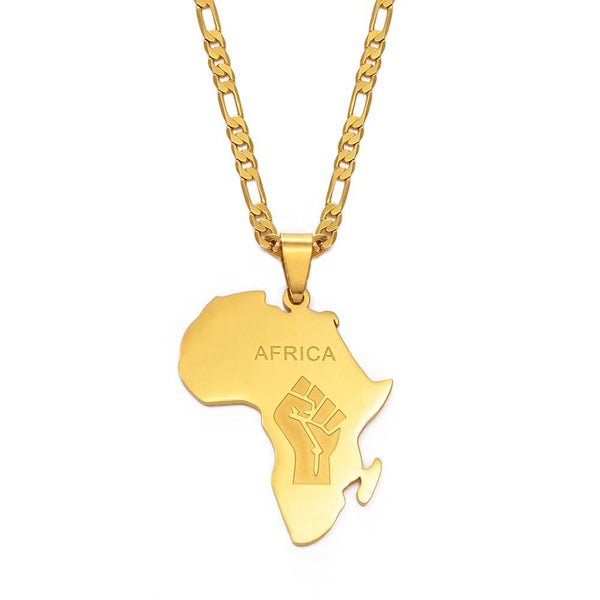 Africa Black Lives Matter Map Necklace
