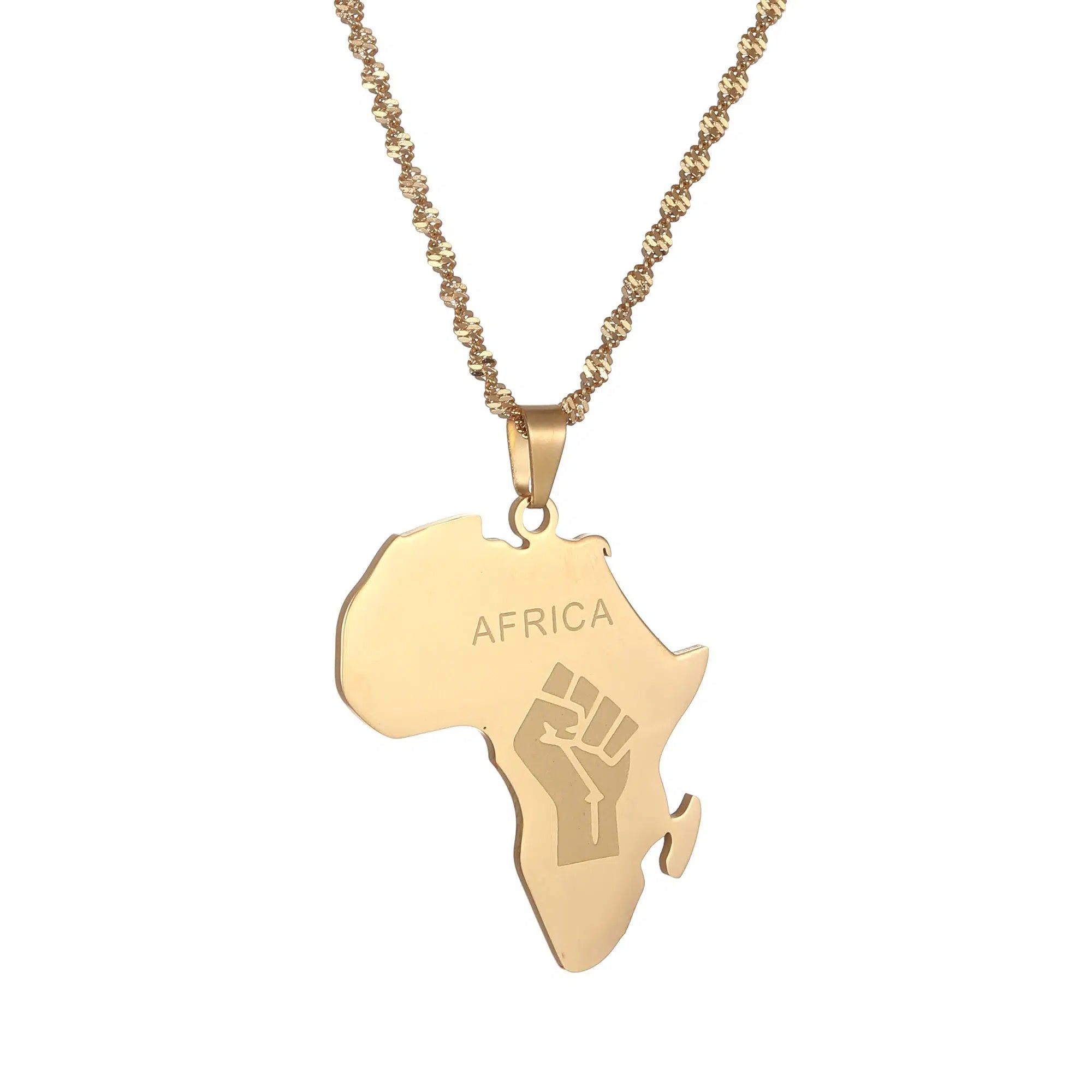 Africa Black Lives Matter Map Necklace