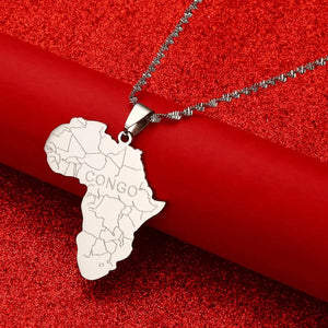 Africa Congo Map Necklace