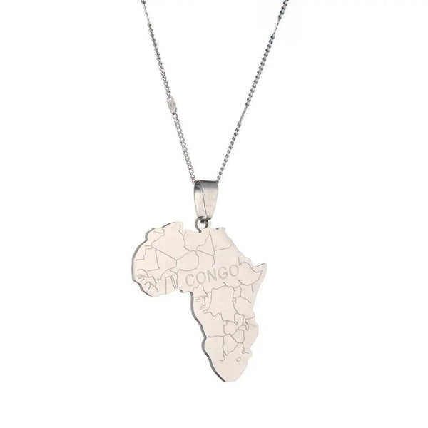 Africa Congo Map Necklace