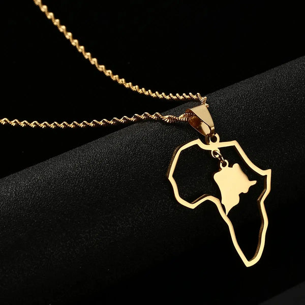 Africa Congo Map Necklace