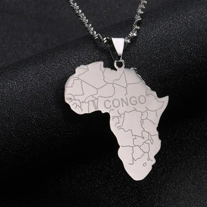 Africa Congo Map Necklace