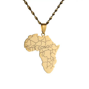 Africa Congo Map Necklace