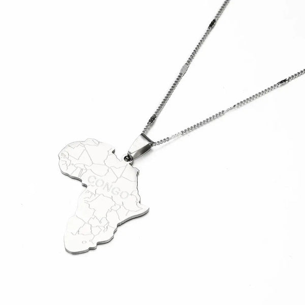 Africa Congo Map Necklace