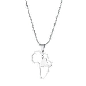 Africa Congo Map Necklace