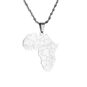 Africa Congo Map Necklace