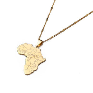 Africa Congo Map Necklace