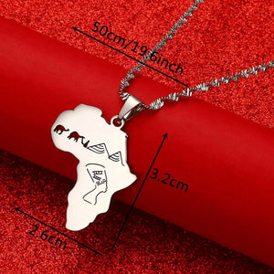 Africa Egypt Map Necklace