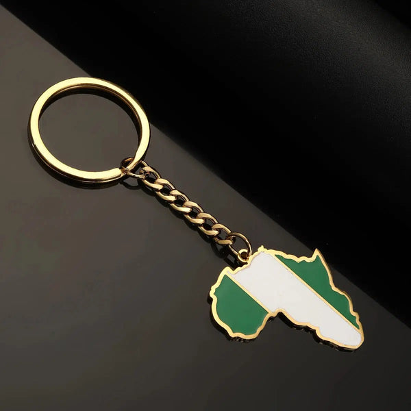 Africa Flag Map Keychain Collection