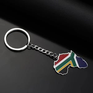 Africa Flag Map Keychain Collection