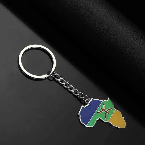 Africa Flag Map Keychain Collection